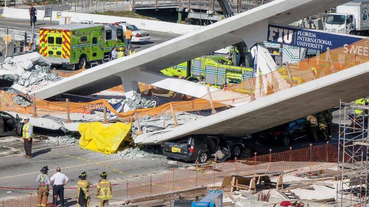 Τουλάχιστον 4 νεκροί από την κατάρρευση πεζογέφυρας στο Μαϊάμι
