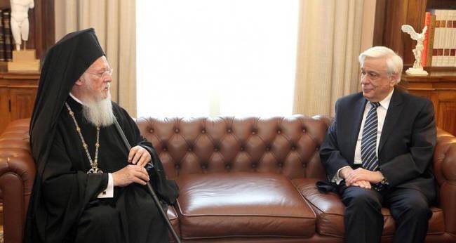 Συνάντηση Παυλόπουλου -Τσίπρα με τον Οικουμενικό Πατριάρχη Βαρθολομαίο