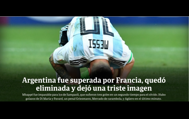 Πένθος από τα ΜΜΕ της Αργεντινής -Γαλλία-Αργεντινή 4-3 (pics&vid)