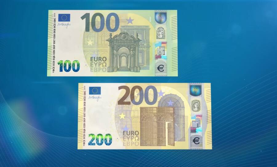 Ολοκαίνουρια και… άφθαρτα! Ιδού τα νέα χαρτονομίσματα των 100 και 200 ευρώ! (vid)