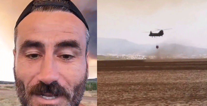 Γιώργος Μαυρίδης: Βρίσκεται στην Εύβοια και μας δείχνει εικόνες από την ανεξέλεγκτη φωτιά