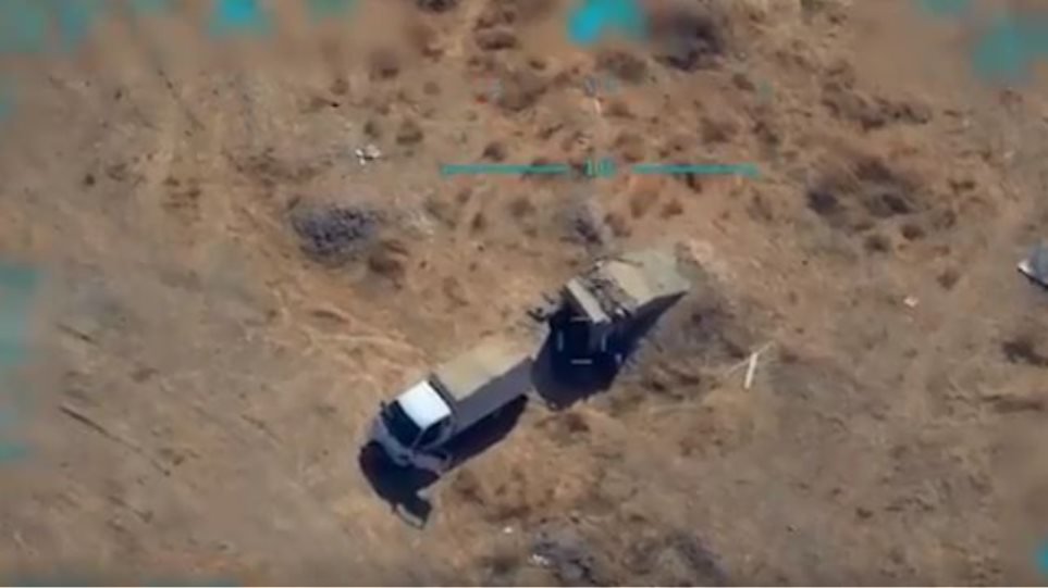 Συρία: Σοκαριστικό βίντεο με τουρκικό μαχητικό βομβαρδίζει να καμιόνι Κούρδων