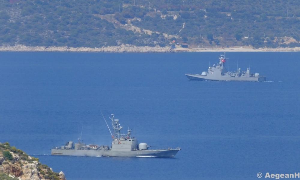 Καστελόριζο: Ελληνικό πλοίο καταδιώκει τουρκικό (βίντεο)