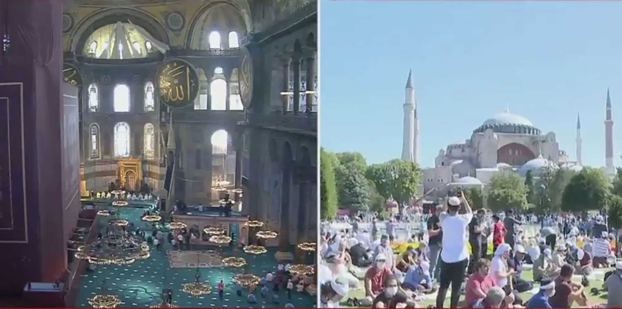 Αγιά Σοφιά… LIVE – Ξανά τζαμί 86 χρόνια μετά – Ουρές από μουσουλμάνους για την φιέστα του Ερντογάν