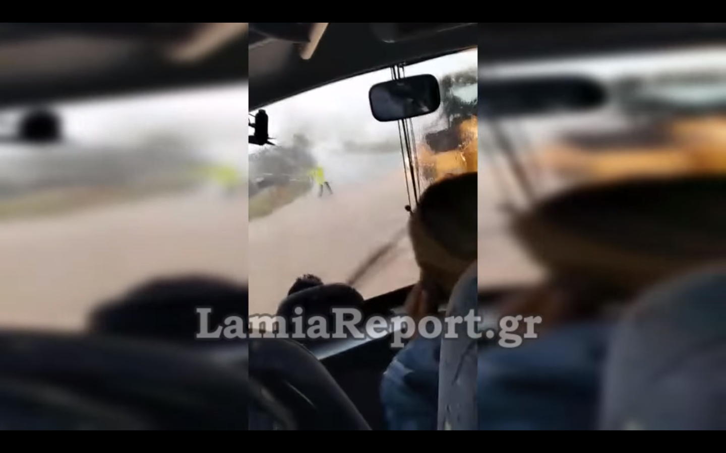 «Ποτάμι» έγινε η Λαμίας – Καρπενησίου: Δείτε βίντεο μέσα από λεωφορείο