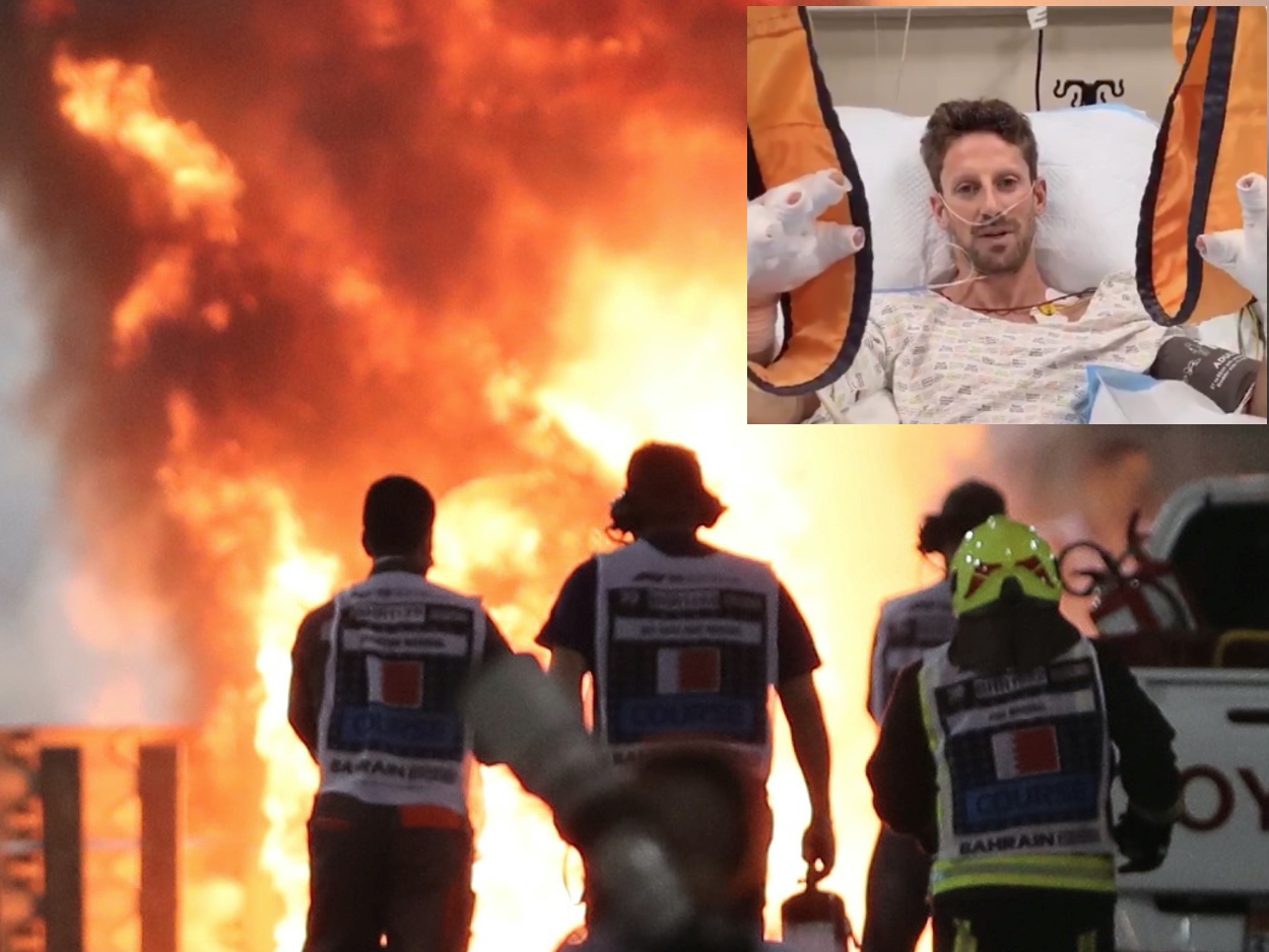 Formula 1: Γλίτωσε από τις φλόγες και μιλάει μέσα από το νοσοκομείο! (video)