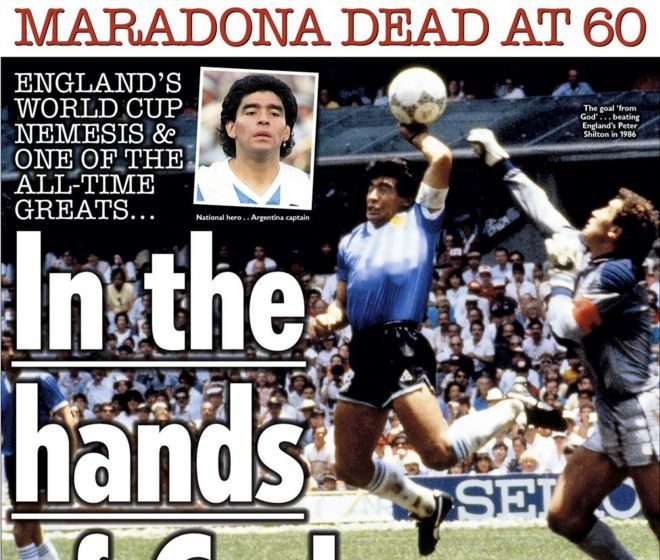 Χυδαία, μικροπρεπή, κατώτερα της ποδοσφαιρικής Ιστορίας τα αγγλικά πρωτοσέλιδα για Μαραντόνα!