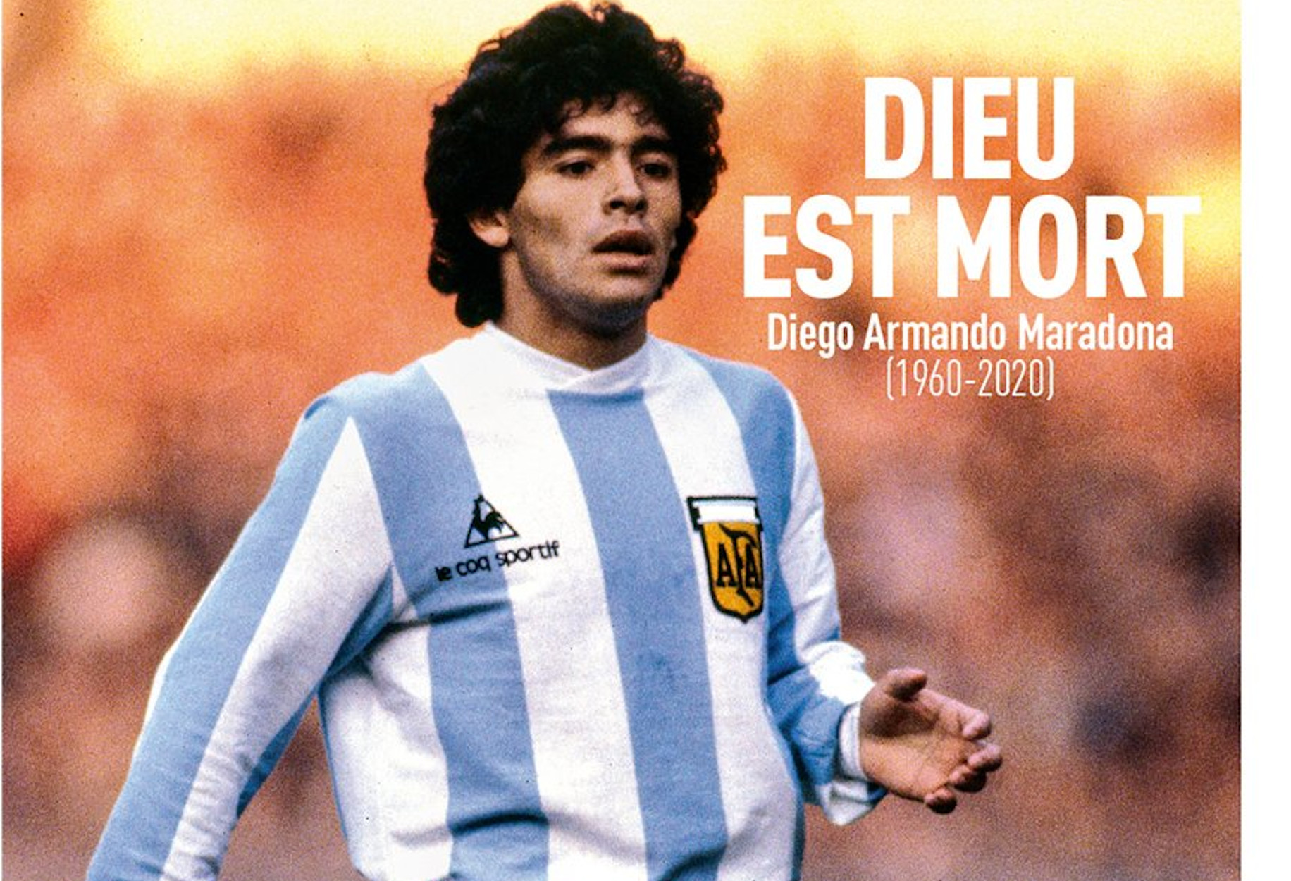 «Ο Θεός είναι νεκρός»! Συγκλονιστικό πρωτοσέλιδο της Equipe για τον Ντιέγκο Μαραντόνα