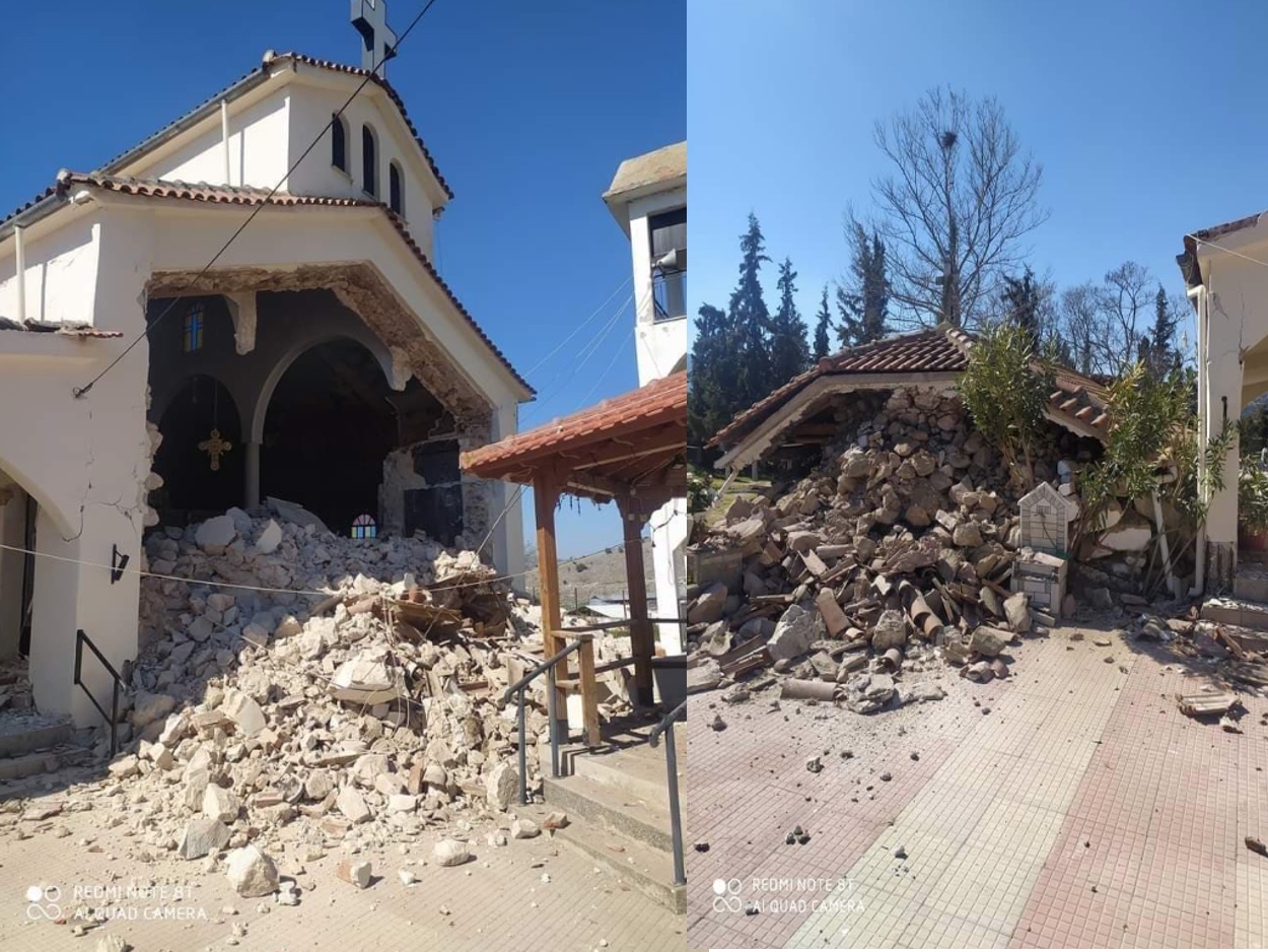 Σεισμός στην Ελασσόνα: Κατέρρευσαν εκκλησία και σπίτι στο Μεσοχώρι από τα 6 Ρίχτερ! Απίστευτα βίντεο