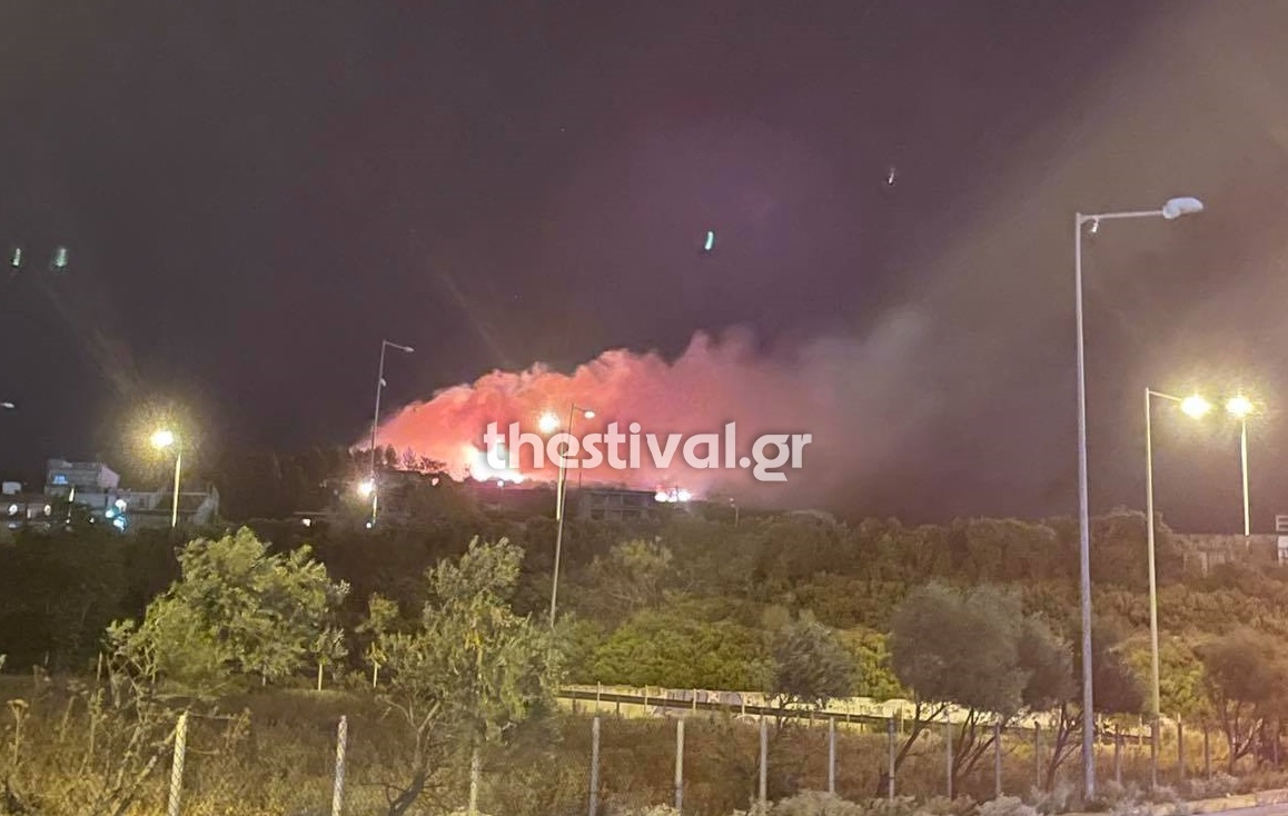 Φωτιά τώρα στη Θεσσαλονίκη: Μεγάλη πυρκαγιά κοντά στο θεατράκι της Ν. Ευκαρπίας (vid)