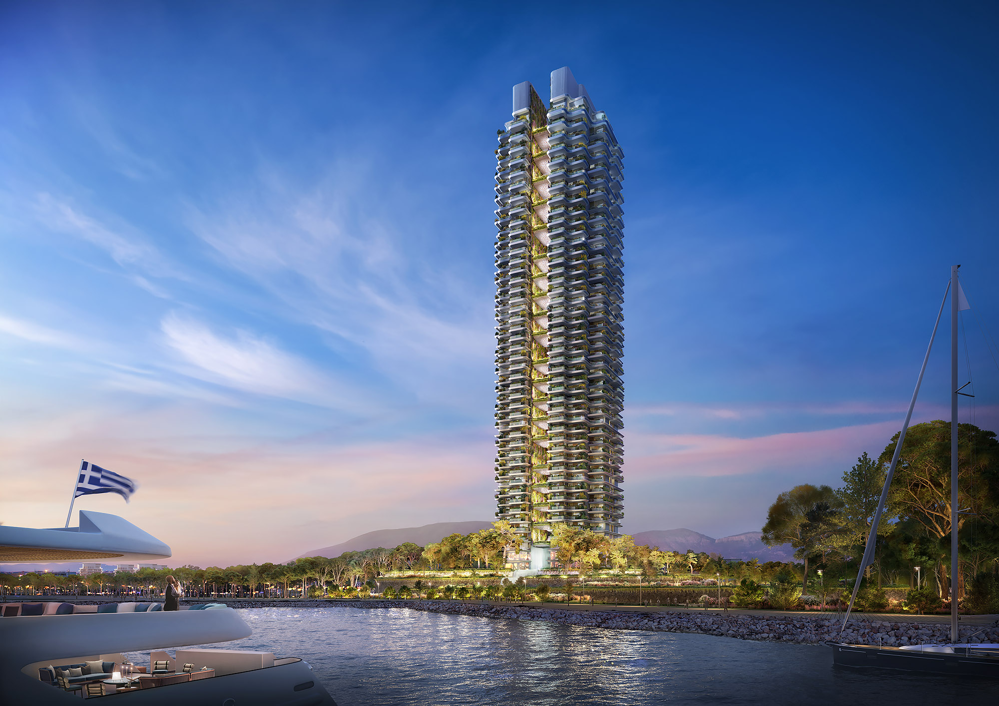 Lamda Development: Ιδού ο Marina Tower! Ο πρώτος πράσινος ουρανοξύστης στη μαρίνα του Άγιου Κοσμά! video