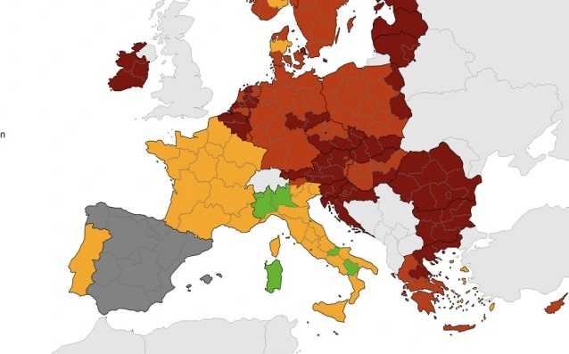 Κορονοϊός – Χάρτες ECDC: Στο «βαθύ κόκκινο» Μακεδονία, Θράκη και Θεσσαλία