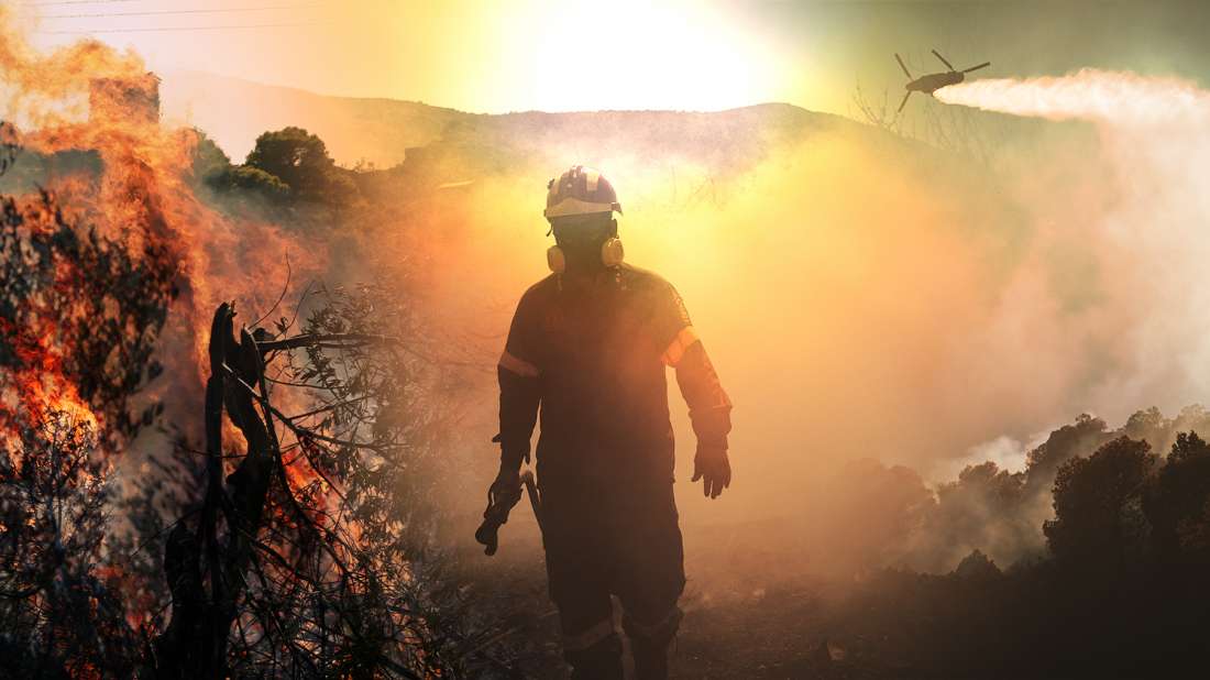 Φωτιά στη Ζωφριά: Καίγεται το Ποικίλο Ορος