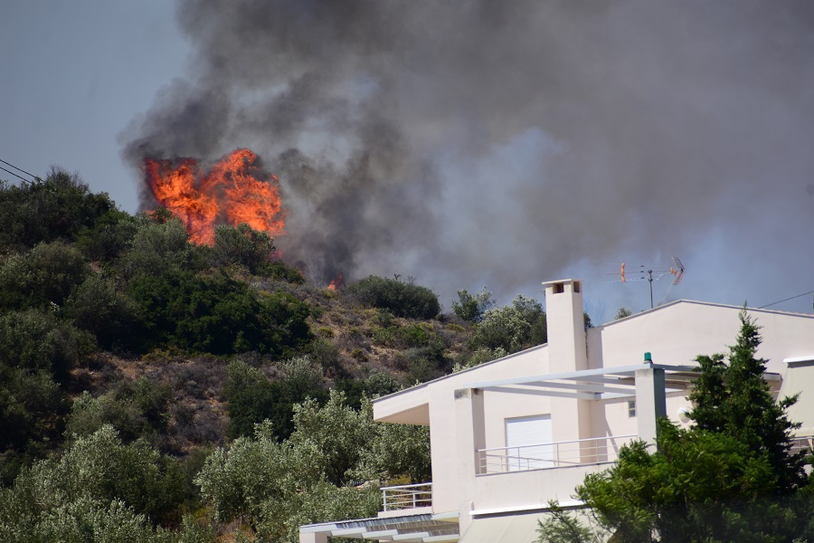 Φωτιά τώρα στην Αργολίδα: Κοντά σε κατοικημένες περιοχές οι φλόγες