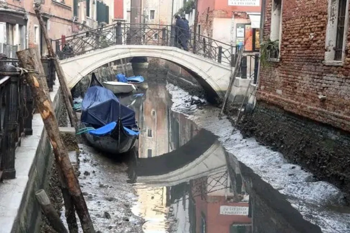 Βενετία: Στέρεψαν τα κανάλια – Γόνδολες άραξαν λόγω άμπωτης (βίντεο)