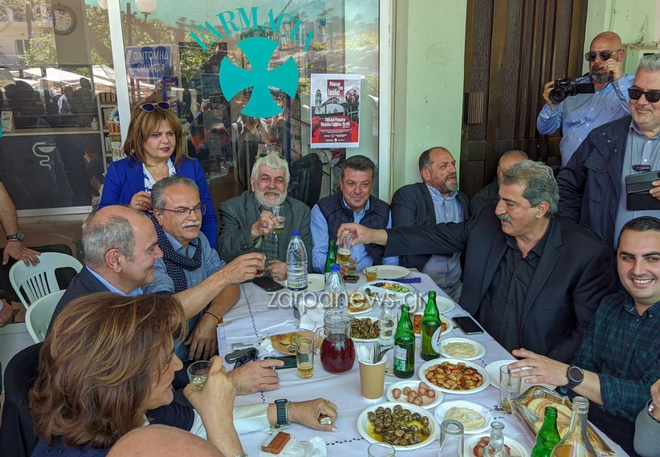 Ντόρα Μπακογιάννη και Παύλος Πολάκης στο ίδιο τραπέζι στα Χανιά (pics)
