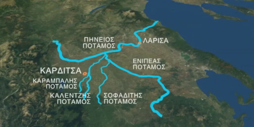Κακοκαιρία Daniel: Τα πέντε ποτάμια που έπνιξαν τη Θεσσαλία