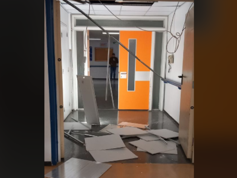 Κατέρρευσε οροφή μέσα σε κλινική του νοσοκομείου Ρίου