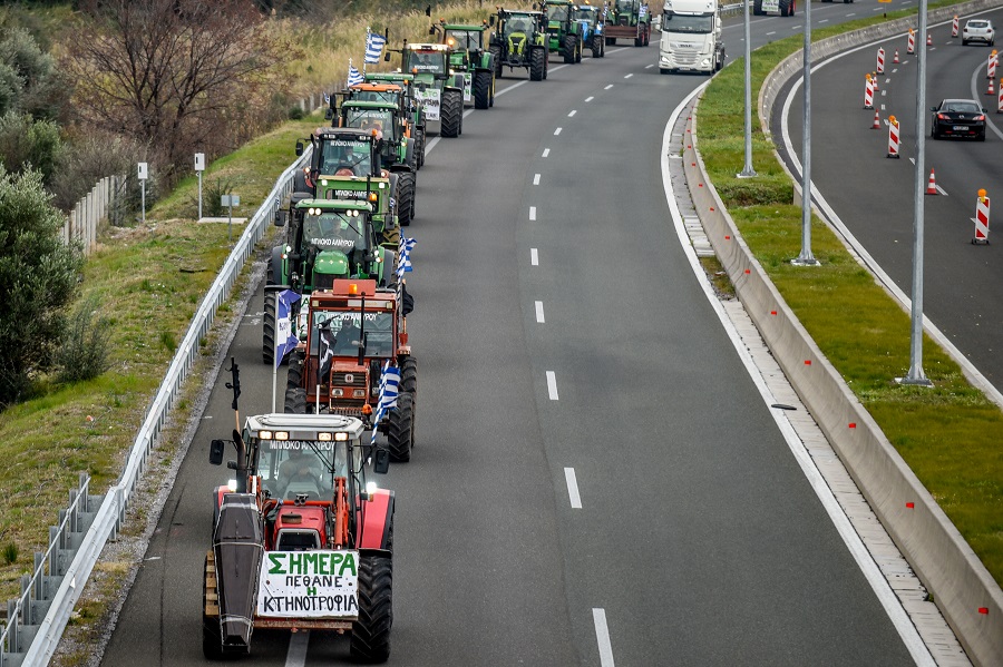 Αγρότες: Τα μέτρα της Τροχαίας για την κάθοδο των τρακτέρ στην Αθήνα