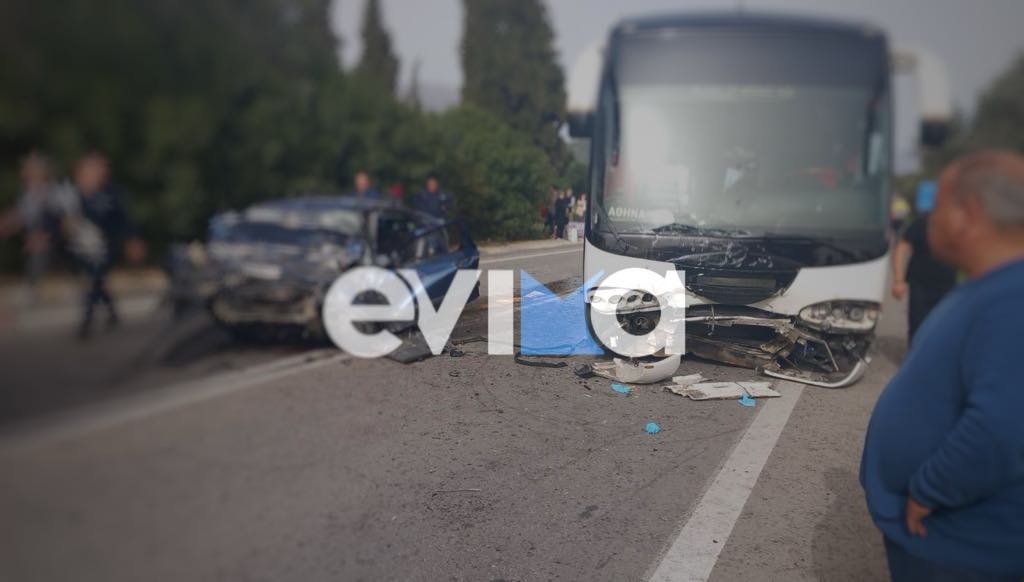 Εύβοια: Αυτοκίνητο συγκρούστηκε με λεωφορείο του ΚΤΕΛ – Ένας νεκρός (pics&vid)